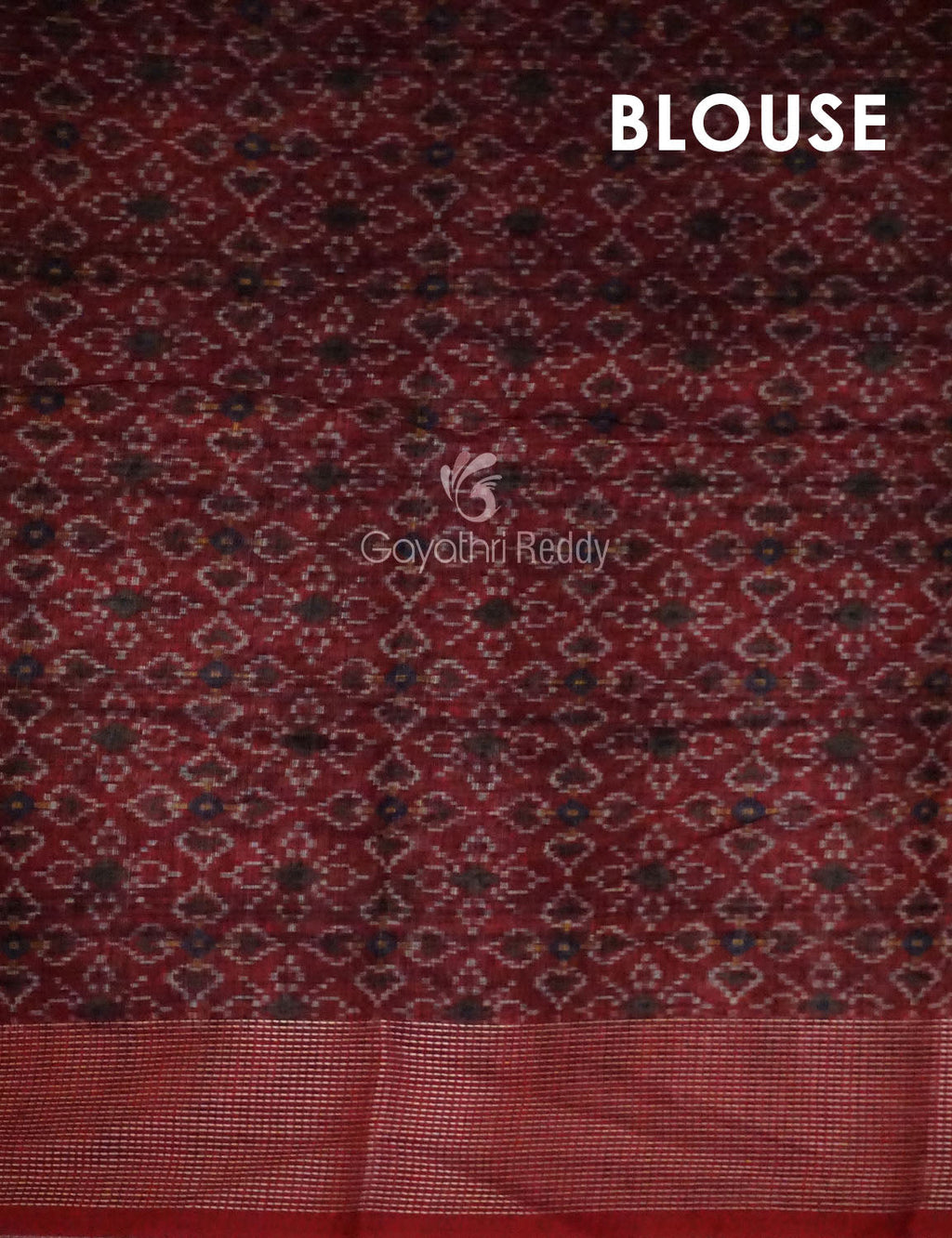 Maroon Colour Patola Design Semi Chanderi Saree By Gayathri Reddy Designer Studio