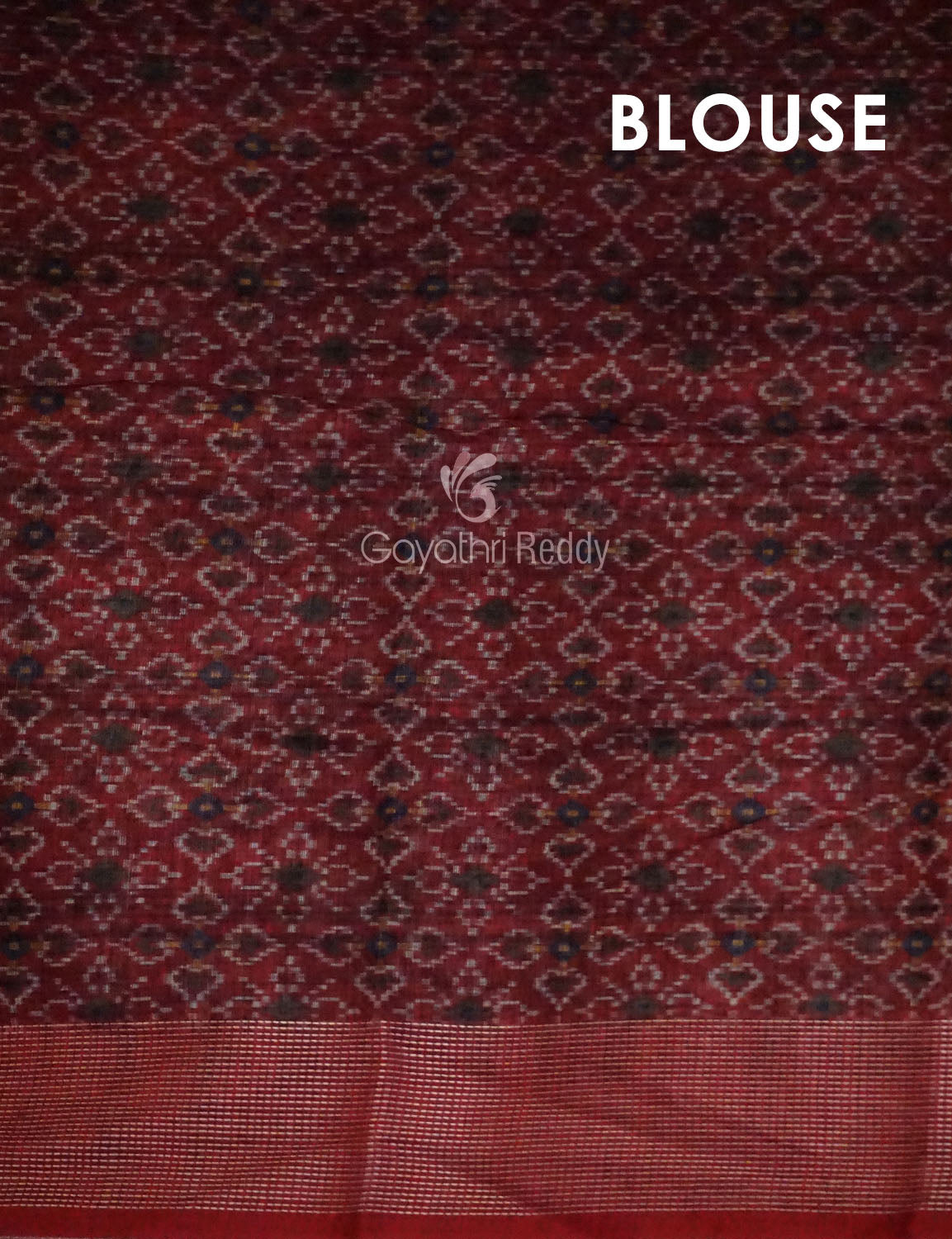 Maroon Colour Patola Design Semi Chanderi Saree By Gayathri Reddy Designer Studio