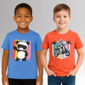 Chilins Round Neck Printed Super Combed Cotton T-shirt (Pack of 2)