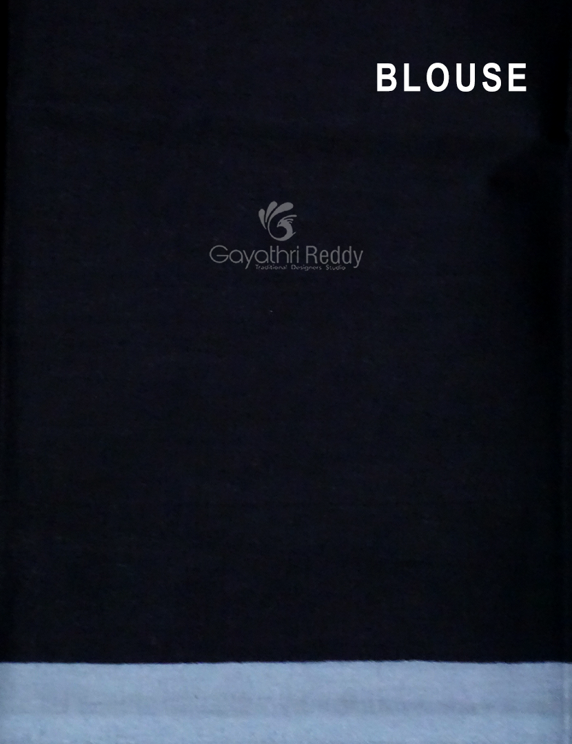 White And Grey Colour Block Print Pure Kota Cotton Saree By Gayathri Reddy Designer Studio
