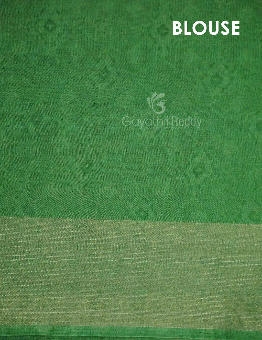 Shades of Light Apple Green And Parrot Green Colour Blouse Ikat Design Semi Chanderi Saree By Gayathri Reddy Designer Studio