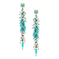 Bling Accessories Handmade Crystallized Long Earrings