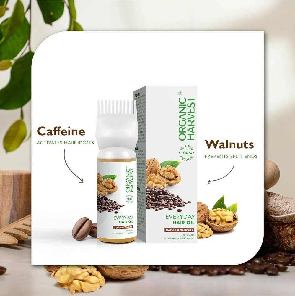 Organic Harvest Organic Hair Strengthening Hair Oil Hair Re-Growth With Coffee Bean Oil