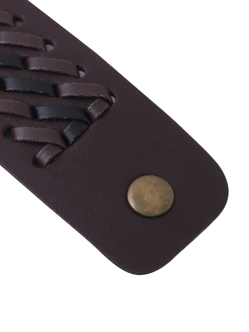 NVR Men's Brown Leather Bracelet