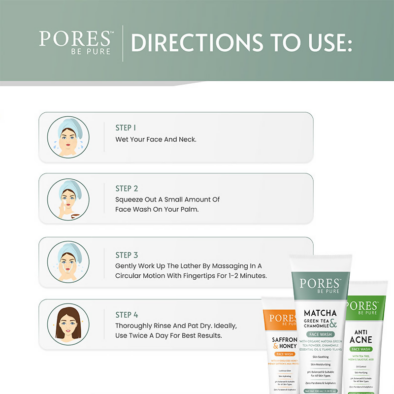 Pores Be Pure Matcha Green Tea Purifying Face Wash