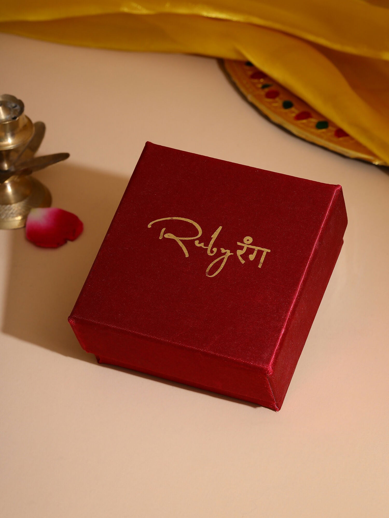 Ruby Raang Gold Bijlee Nose Pin