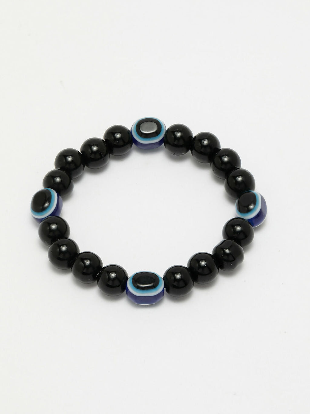 NVR Men & Women Evil Eye Beaded Adjustable Bracelet