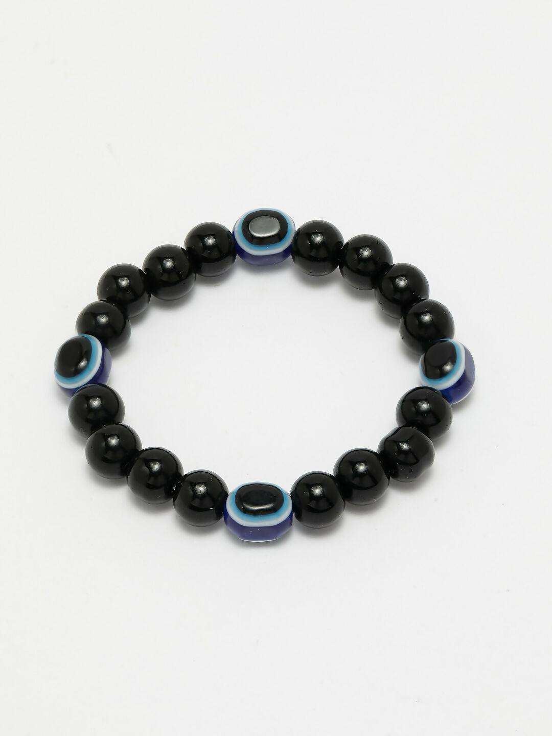 NVR Men & Women Evil Eye Beaded Adjustable Bracelet