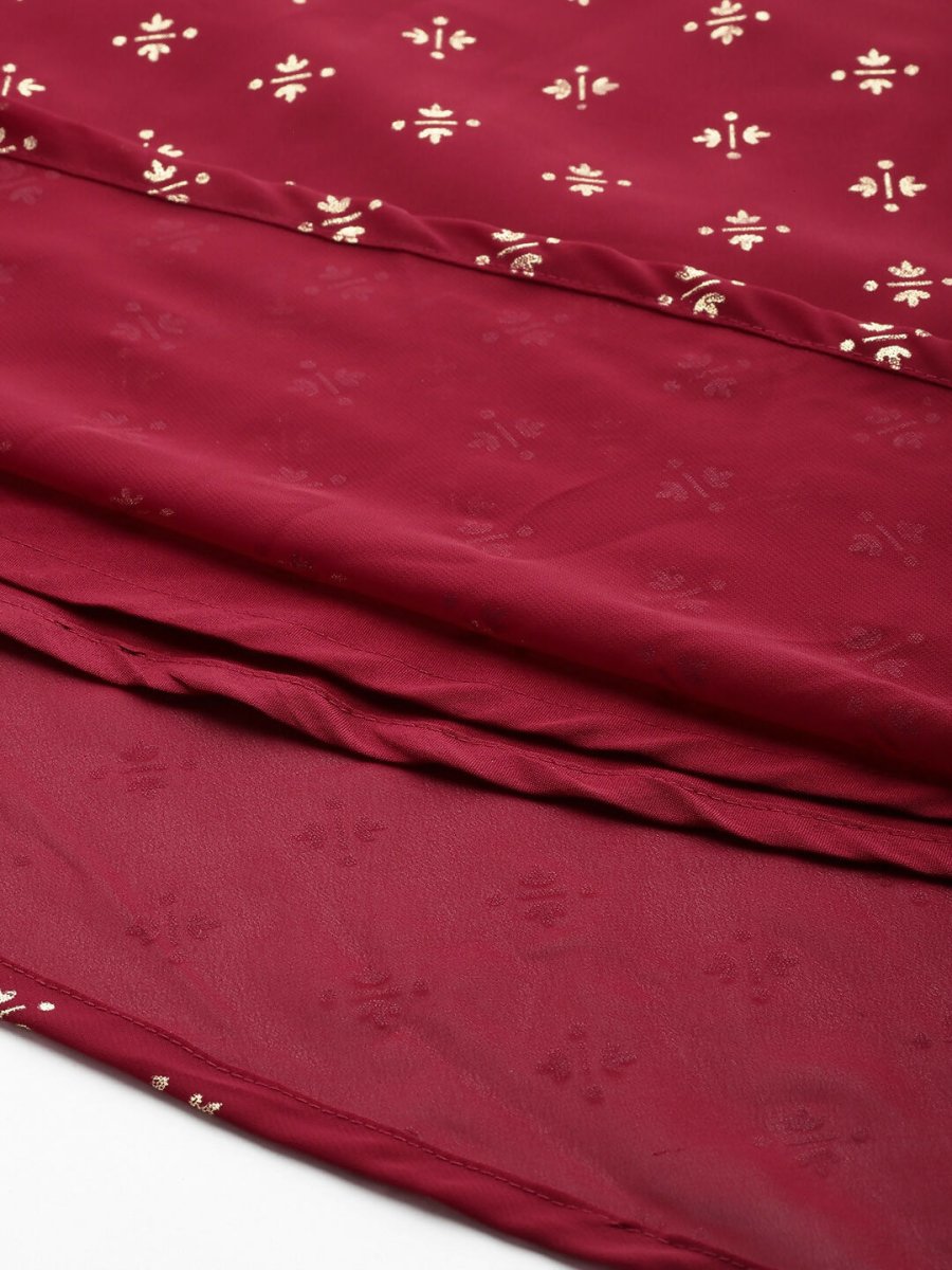Ahalyaa Women's Traditional wear Ethnic Dress - Maroon