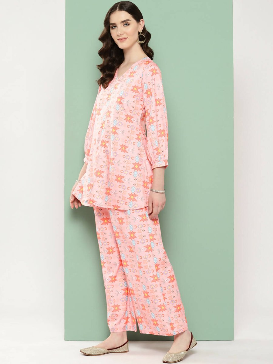 Ahalyaa Women's Traditional Wear Co-ods - Pink