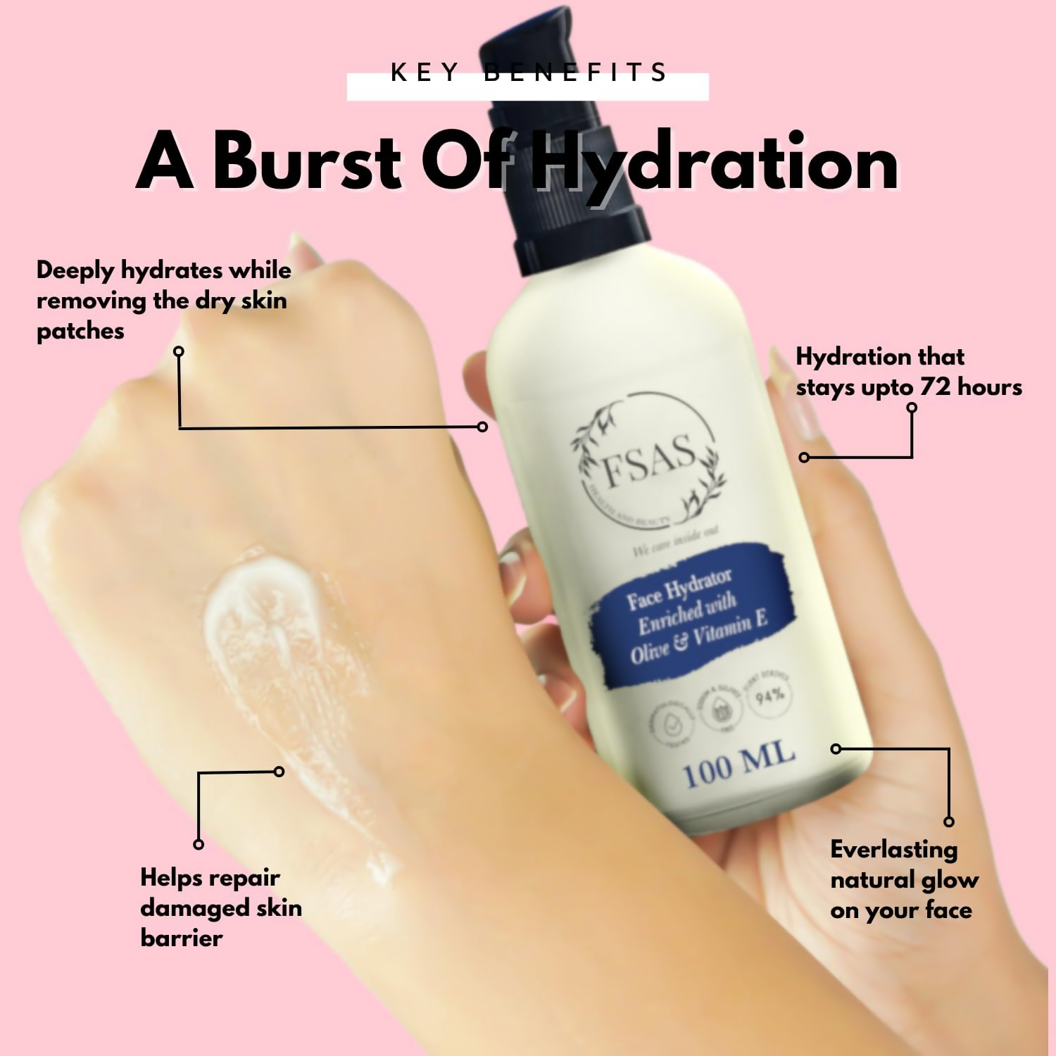FSAS Health and Beauty Face Combo of Face Hydrator + Green Tea Foaming Face Cleanser