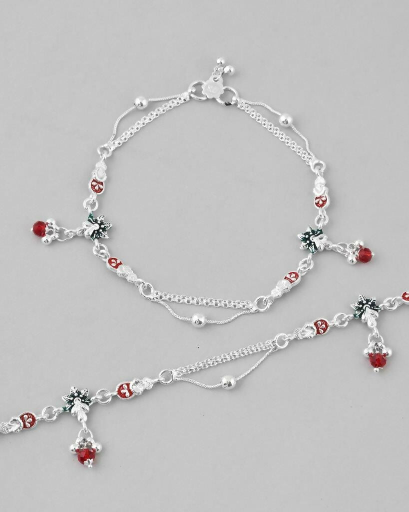 VOJ Set of 2 Traditional Stylish Designer Anklet