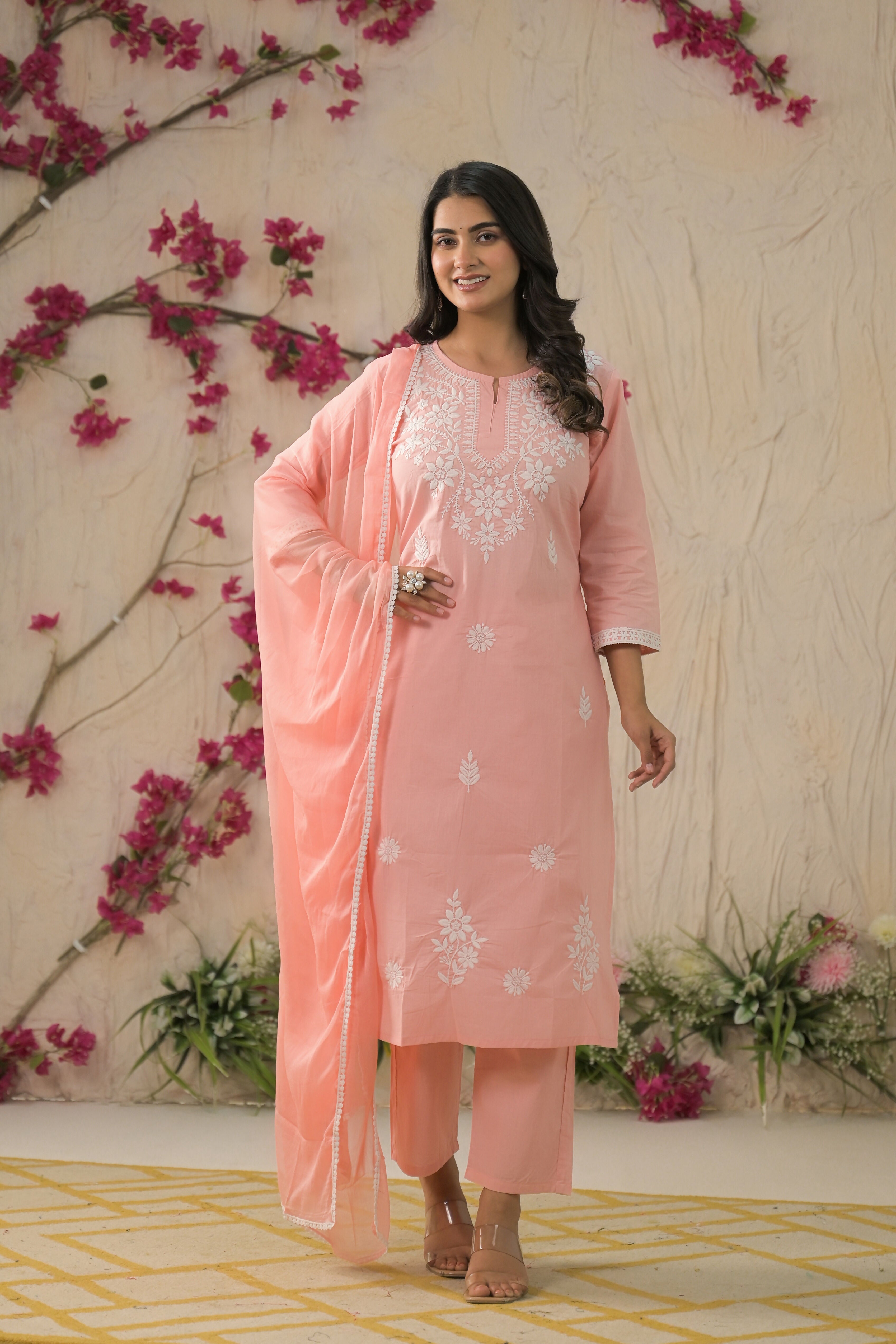 Ethnic Festive Wear Cotton Violate Stitched Suit With Dupatta - Tanisha