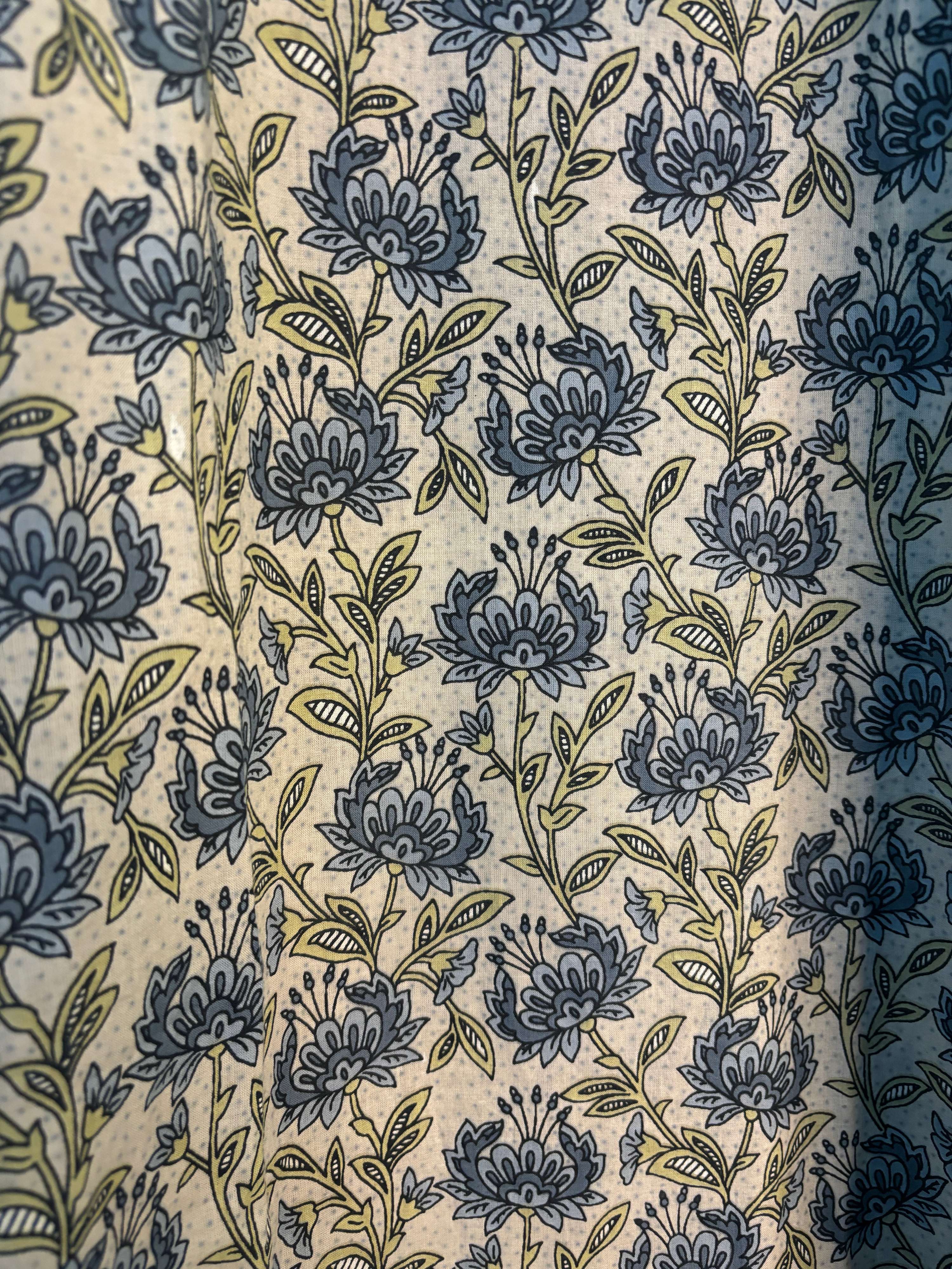 trueBrowns Blue Floral Print Kurta