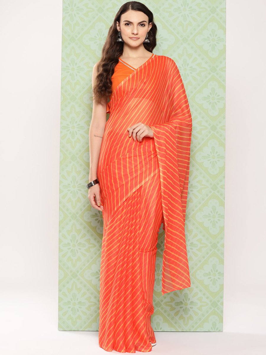 Ahalyaa Leheriya Poly Chiffon Saree