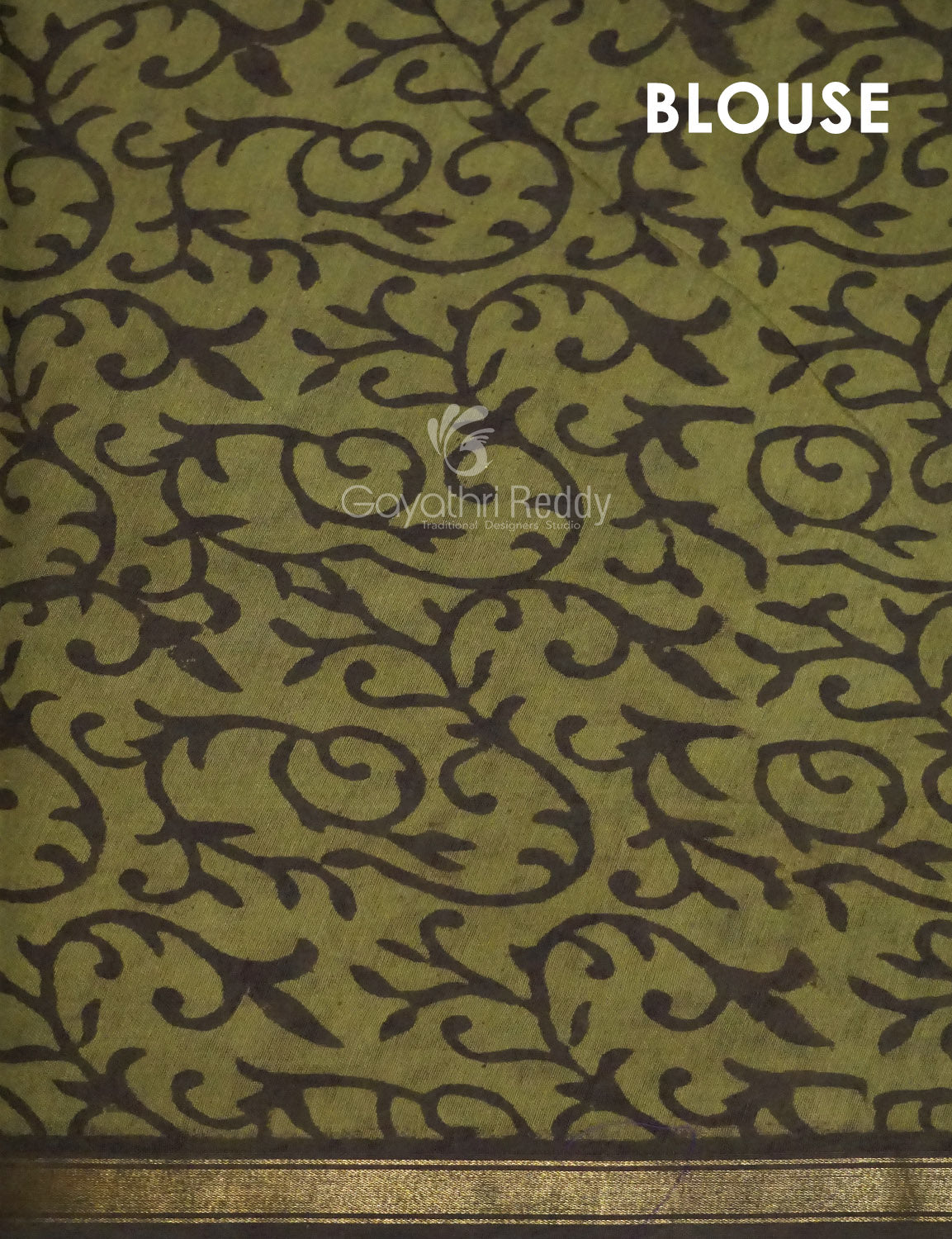 Shades of Heena Green Printed Chanderi Saree for Regular/Office Wear By Gayathri Reddy Designer Studio