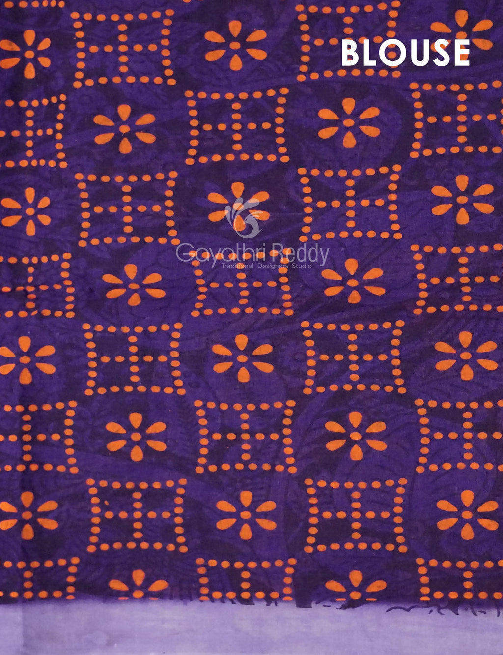 Lavendar & Blue Combo Bird Design Pure Kota Cotton Saree By Gayathri Reddy Designer Studio