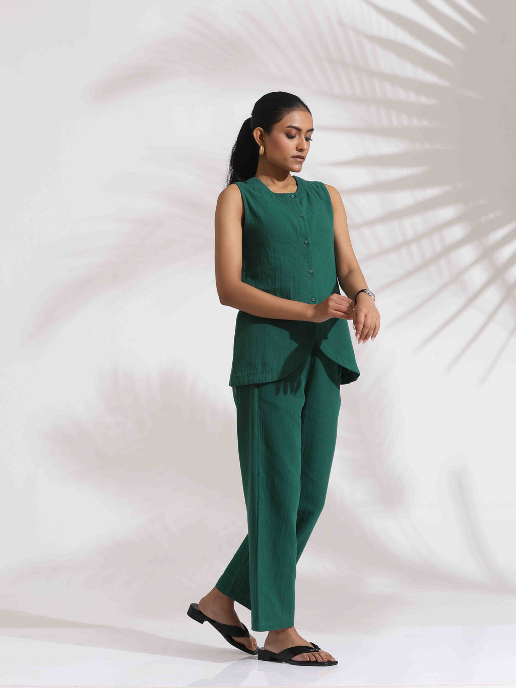trueBrowns Green Cotton Co-ord Set