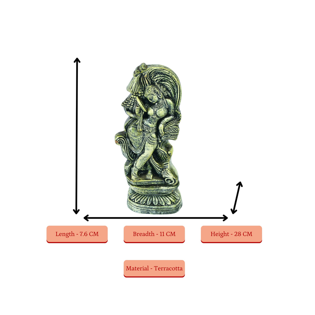 Sowpeace Premium Ancient Finish Terracotta Lady Abstract Art