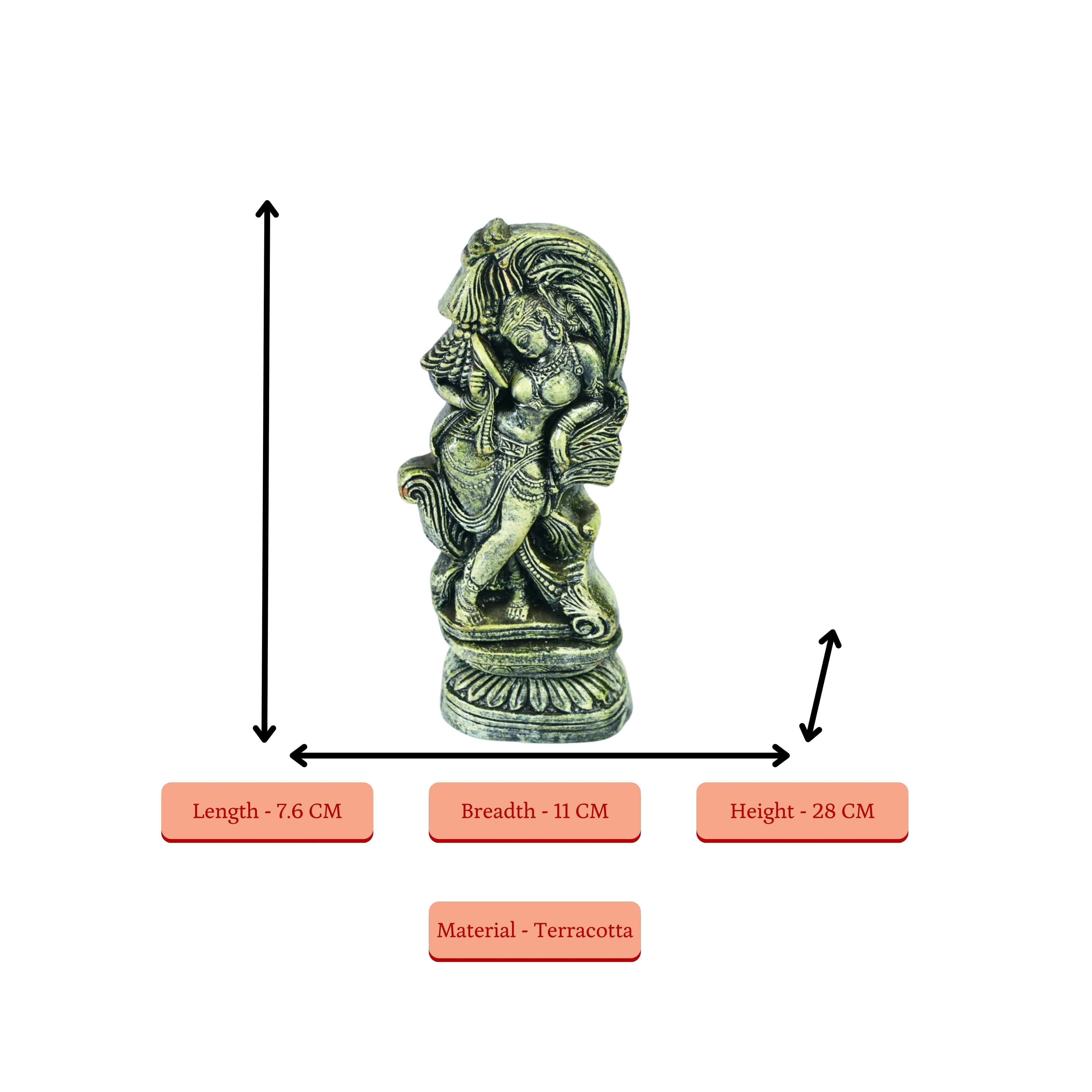 Sowpeace Premium Ancient Finish Terracotta Lady Abstract Art