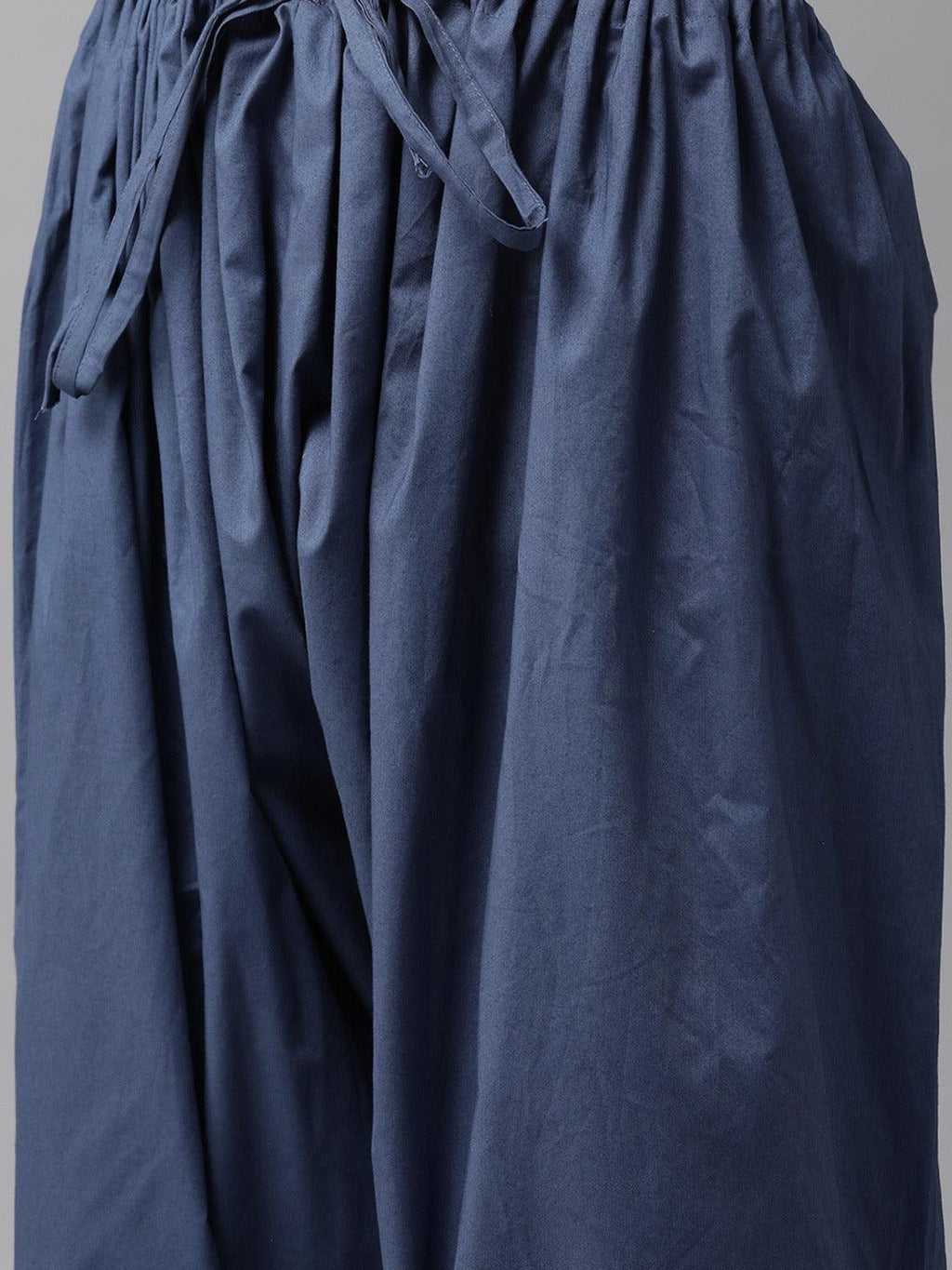 Fabmade Navy Blue Pathani Suit