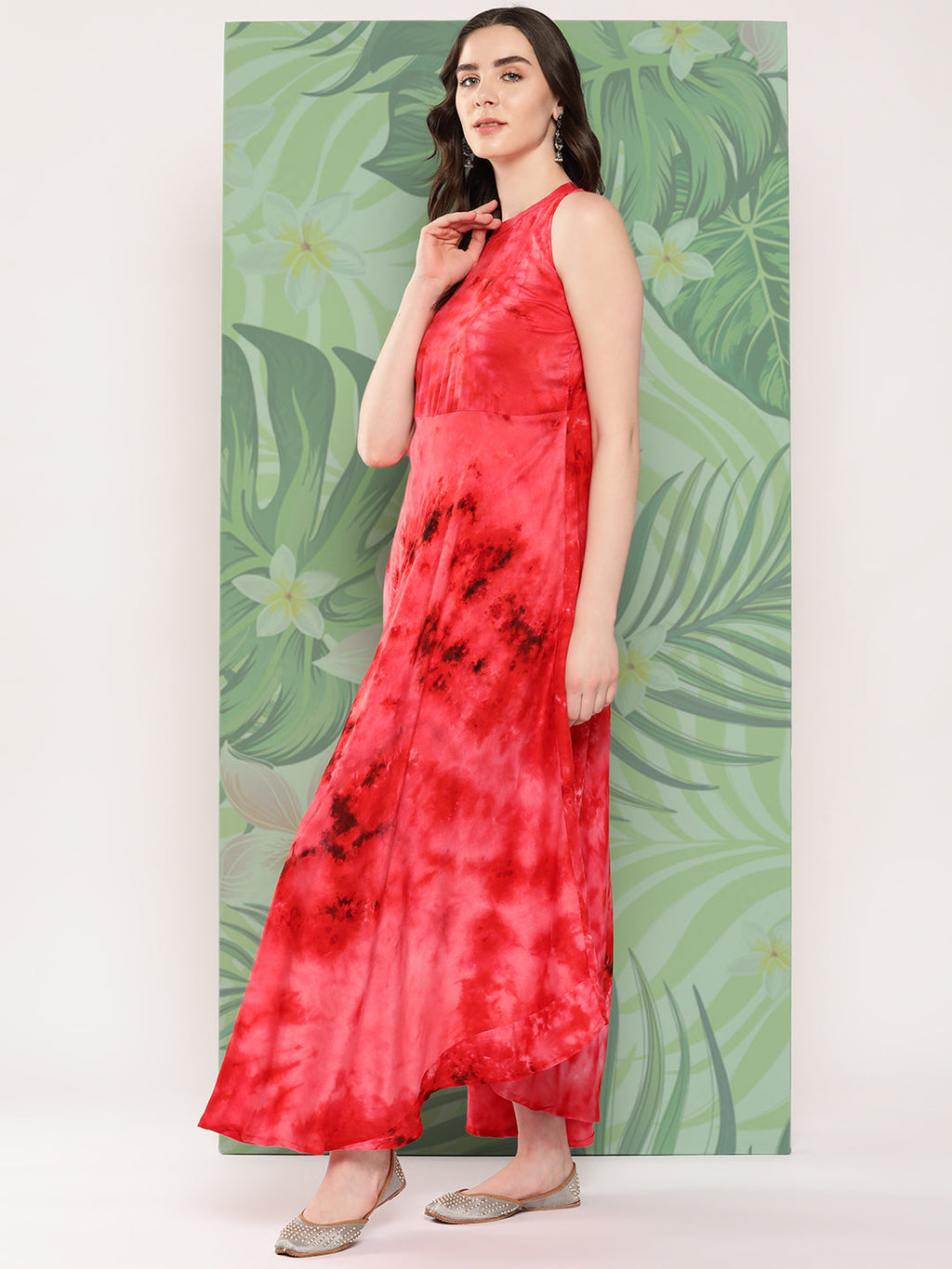InWeave Women's Red Tie And Die Dress