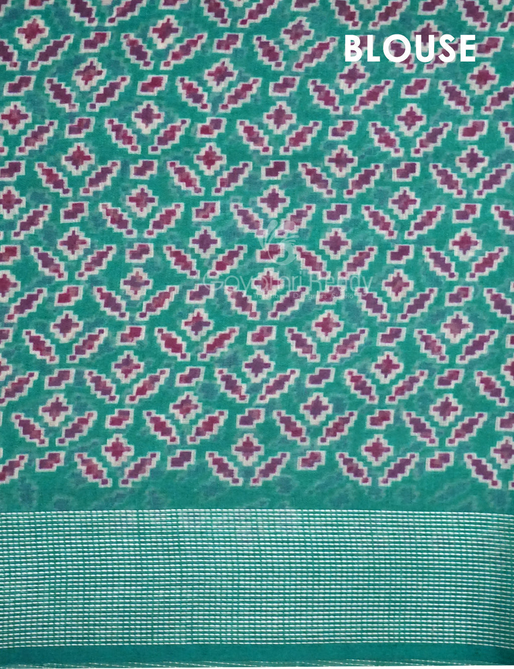 Shades of Dark Jamuni Colour Patola Print Semi Chanderi Saree By Gayathri Reddy Designer Studio