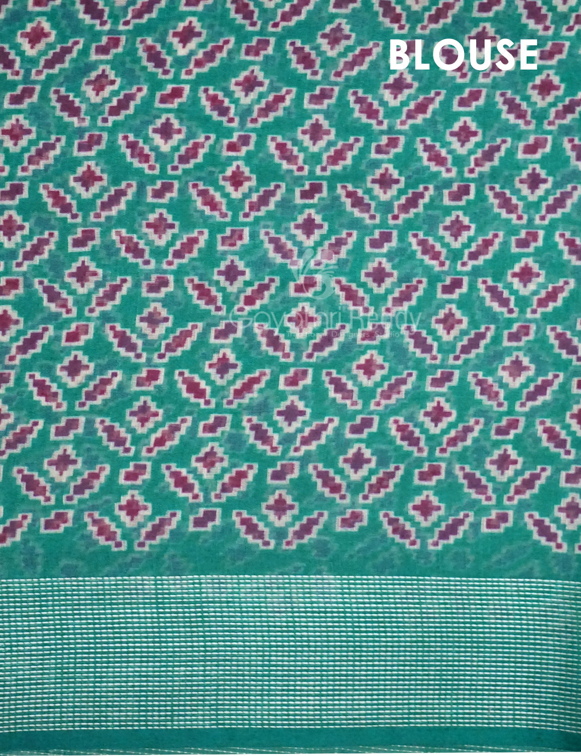 Shades of Dark Jamuni Colour Patola Print Semi Chanderi Saree By Gayathri Reddy Designer Studio