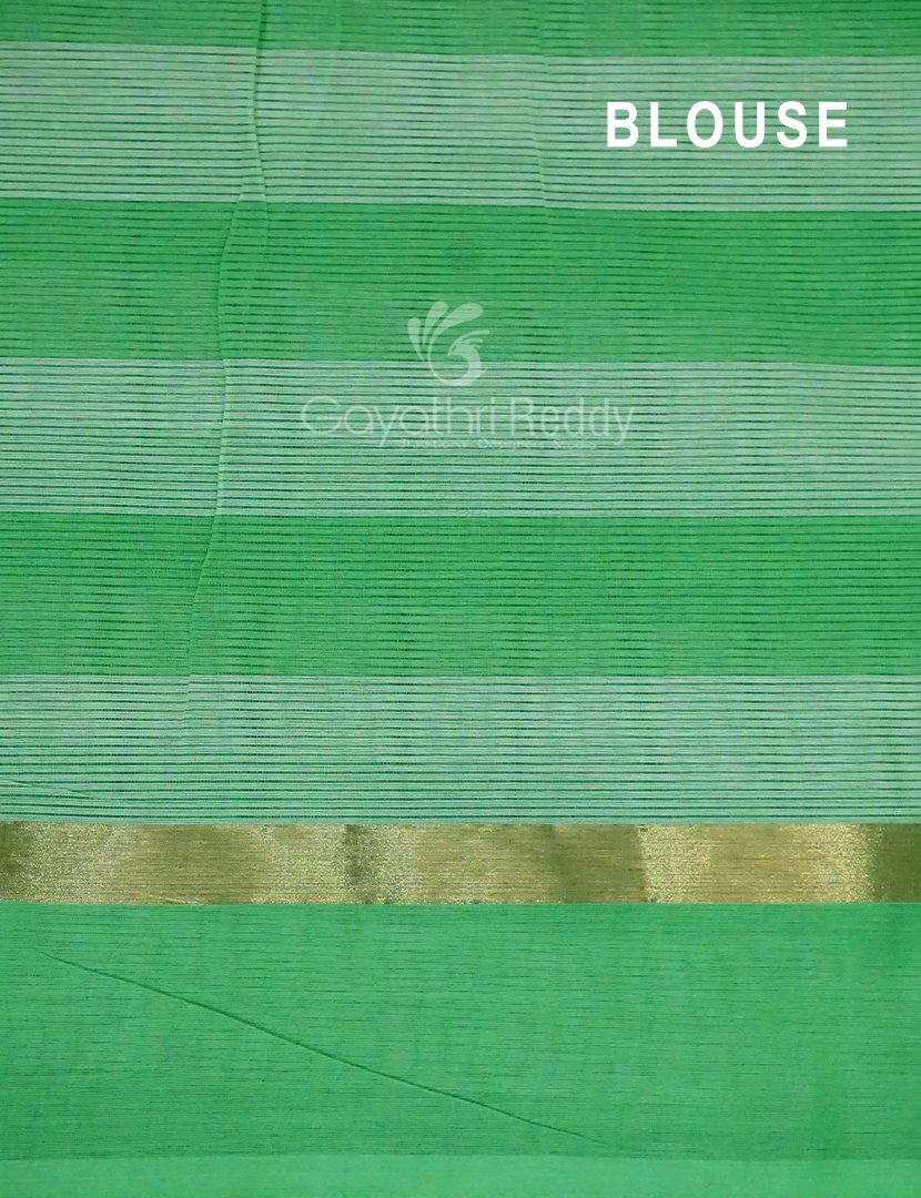Cream And Green Colored With Checks Pure Mangalgiri Cotton Saree By Gayathri Reddy Designer Studio