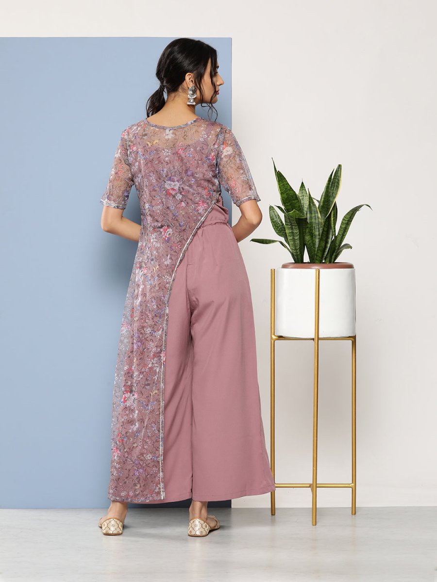 Ahalyaa Printed Waist Tie-Ups Basic Jumpsuit