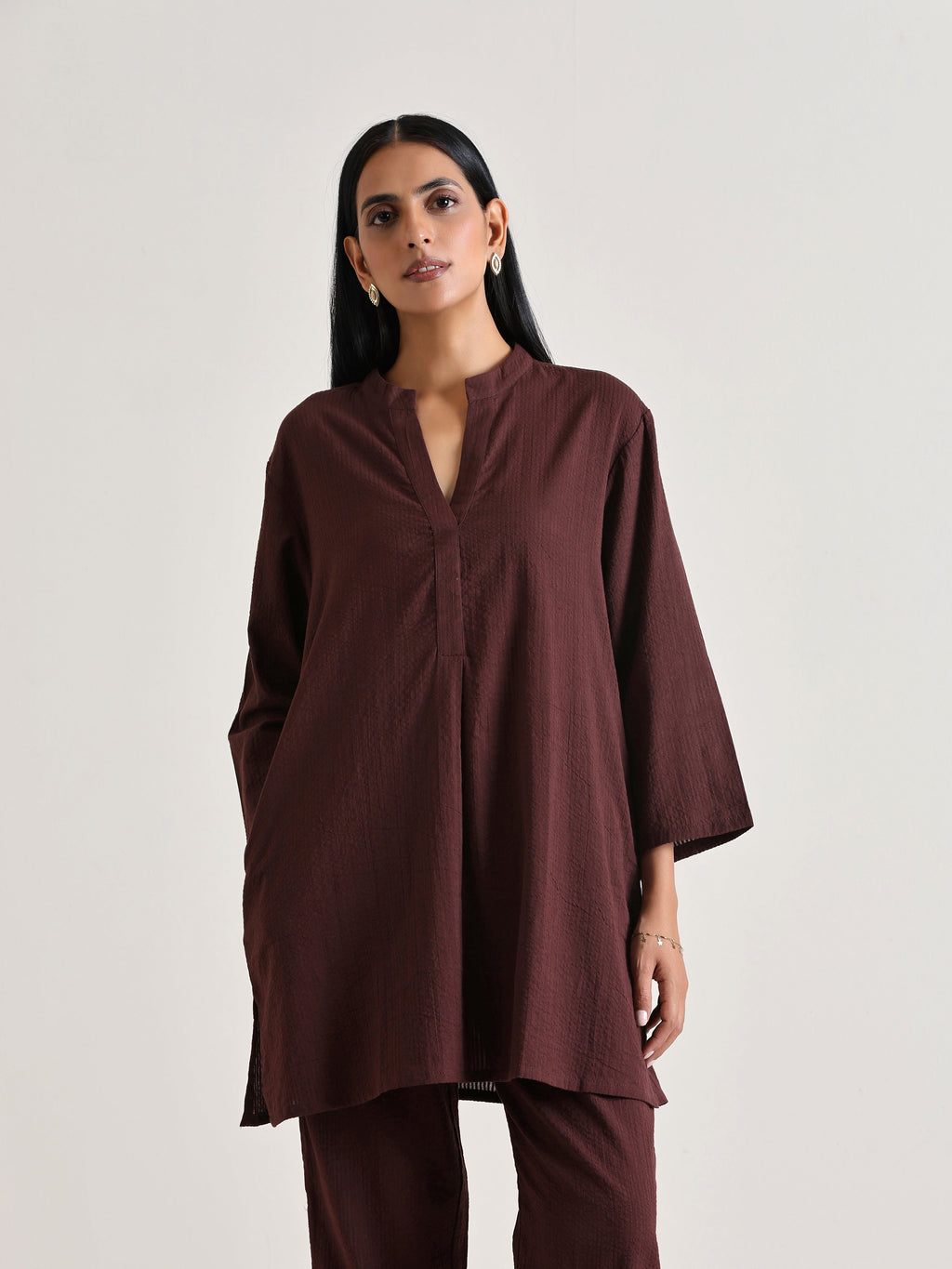trueBrowns Cola Brown Relaxed Fit Co-Ord Set