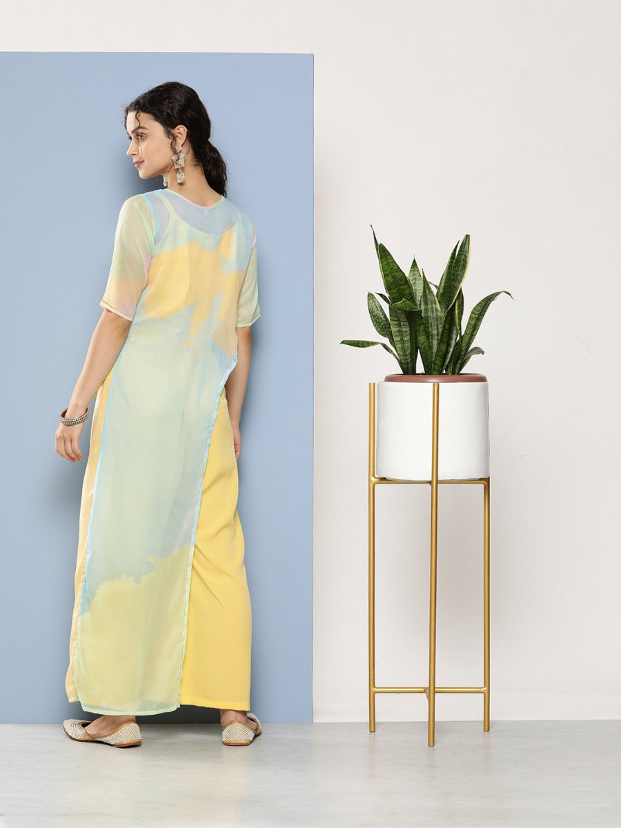 Ahalyaa Printed Waist Tie-Ups Basic Jumpsuit