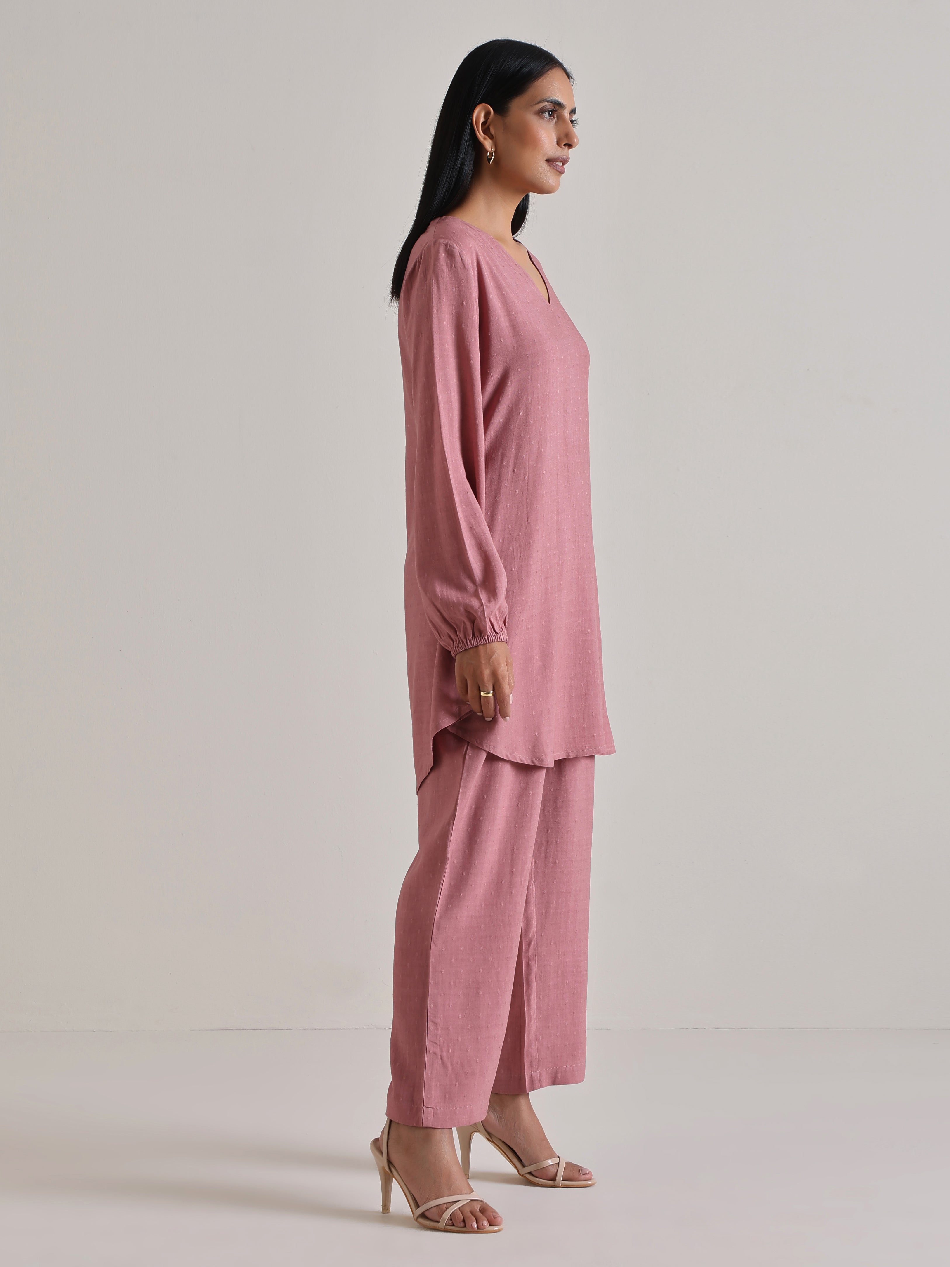 trueBrowns Mauve Short Co-Ord Set