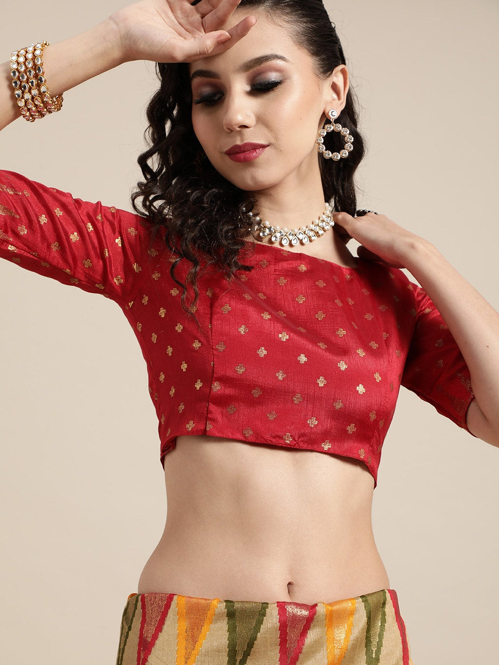 Saree Mall Off White Solid Chanderi Sarees