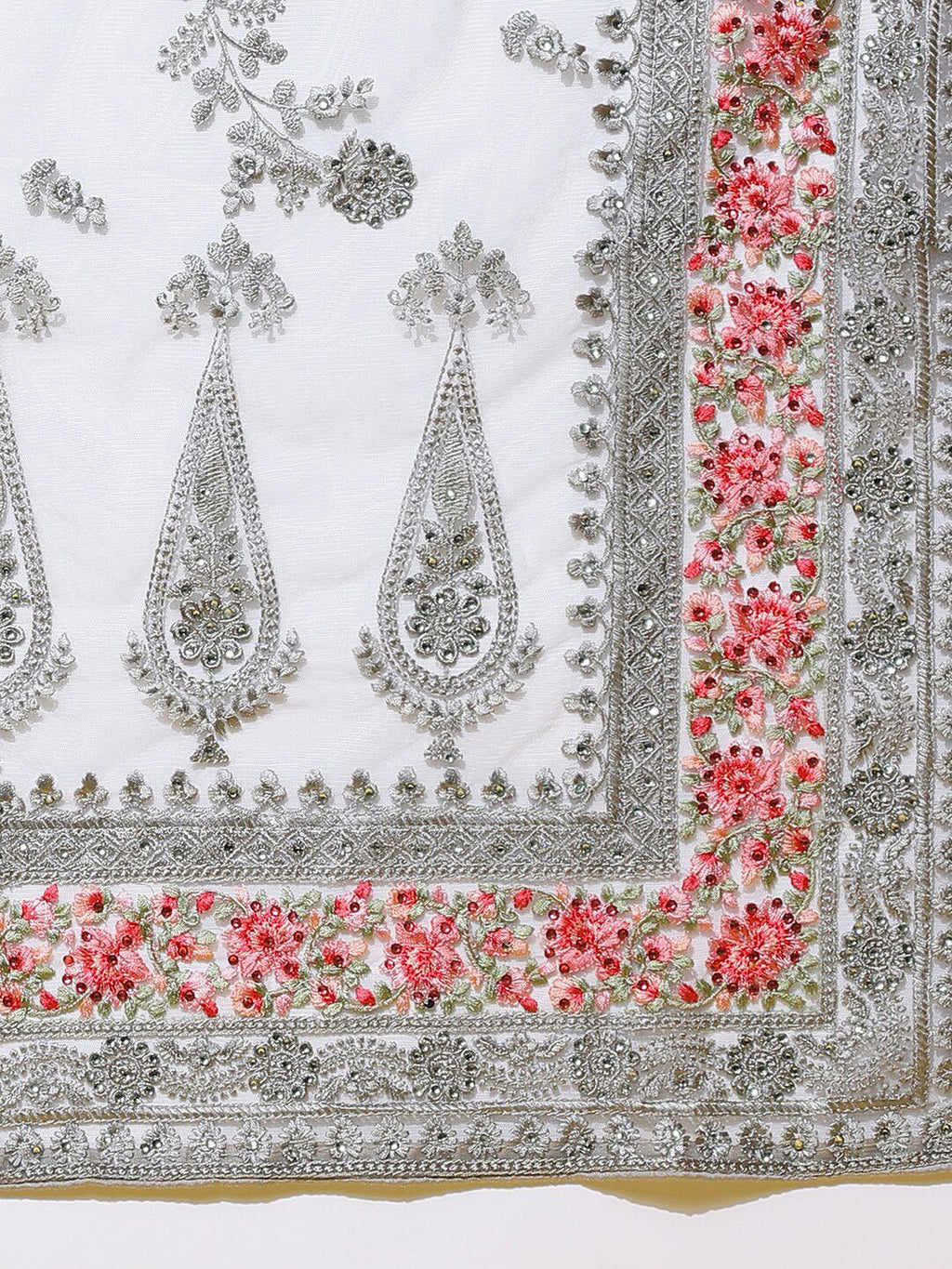 kasee Floral Embroidered Net Saree