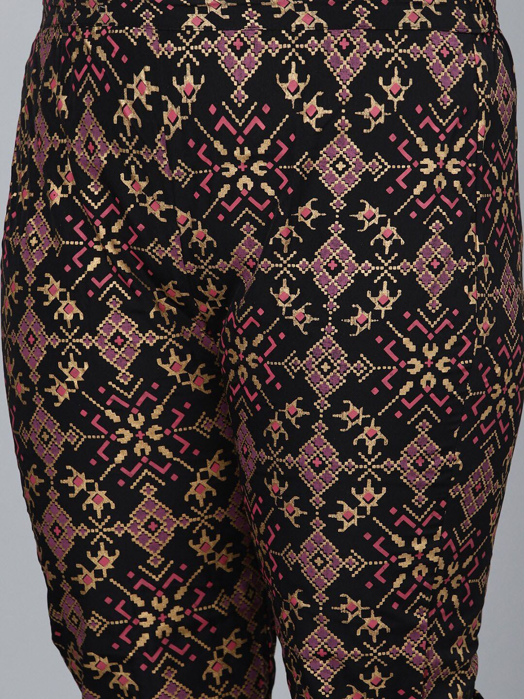 Sztori Plus Size Ethnic Motifs Printed Regular Kurta with Trousers