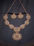 Kushal's Fashion Jewellery Gold-Polished Stone Studded Jewellery Set