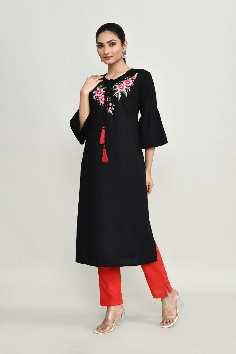 Joban Fashion Black Rayon Tunic