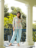 Casual Fashionable Multi Muslin Cotton co-ord set - Manya