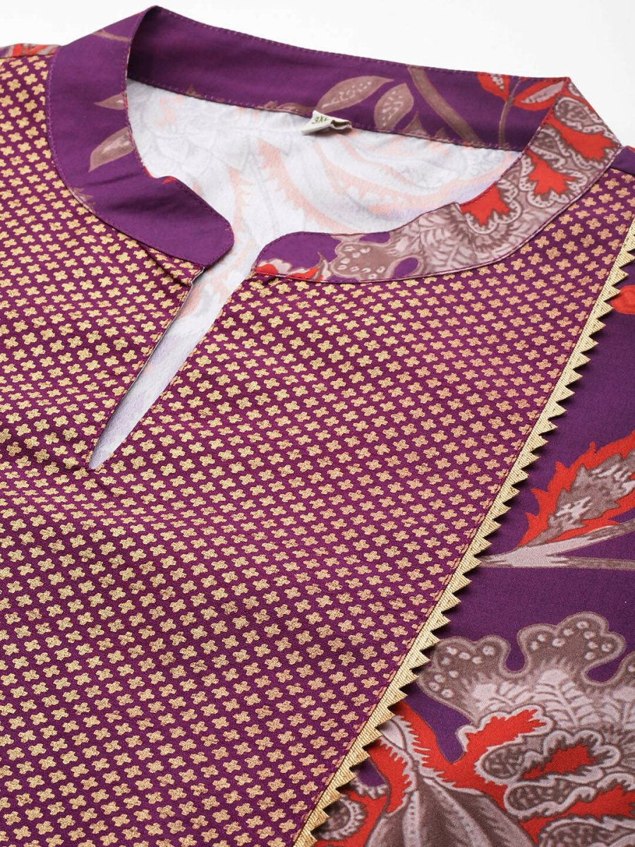 Ahalyaa Women's Traditional Wear Co-ords - Purple