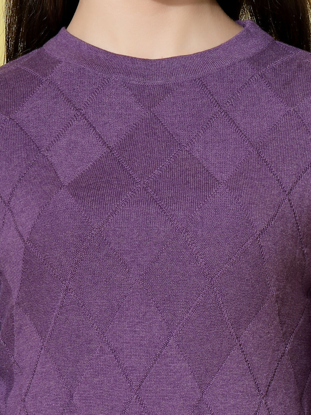 Women Winter Purple Cotton Dress - Wool Trees