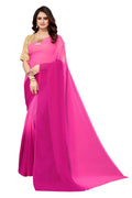 Vamika Pink Half N Half Georgette Saree