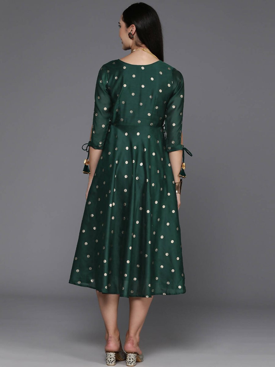 Ahalyaa Women's Traditional wear Ethnic Dress - Green