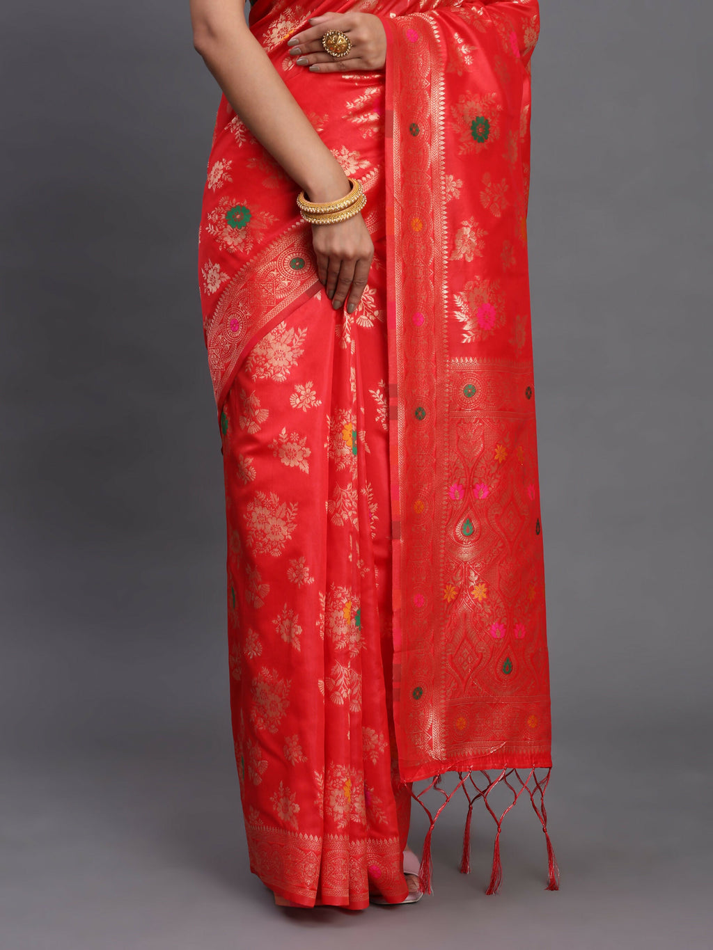 Shree Shyam Fashion Banarasi Silk Red Saree