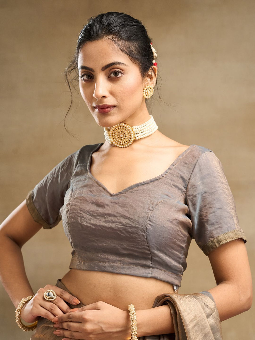 kasee Embellished Zari Silk Blend Saree