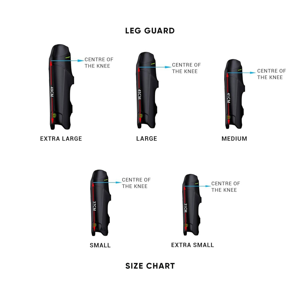 Moonwalkr Leg Guard 2.0 Cricket Batting Pads - Black (Extra Small)