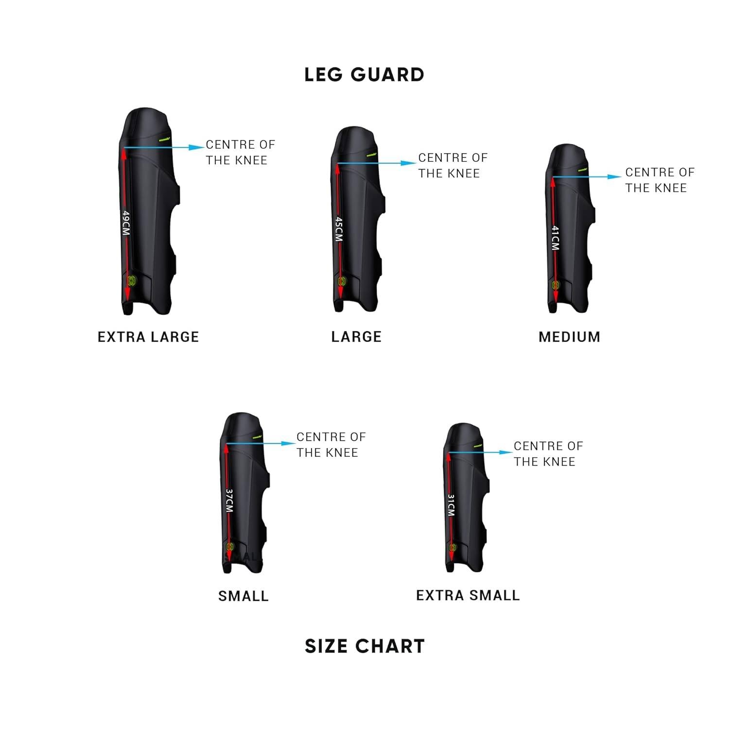 Moonwalkr Leg Guard 2.0 Cricket Batting Pads - Black (Extra Small)