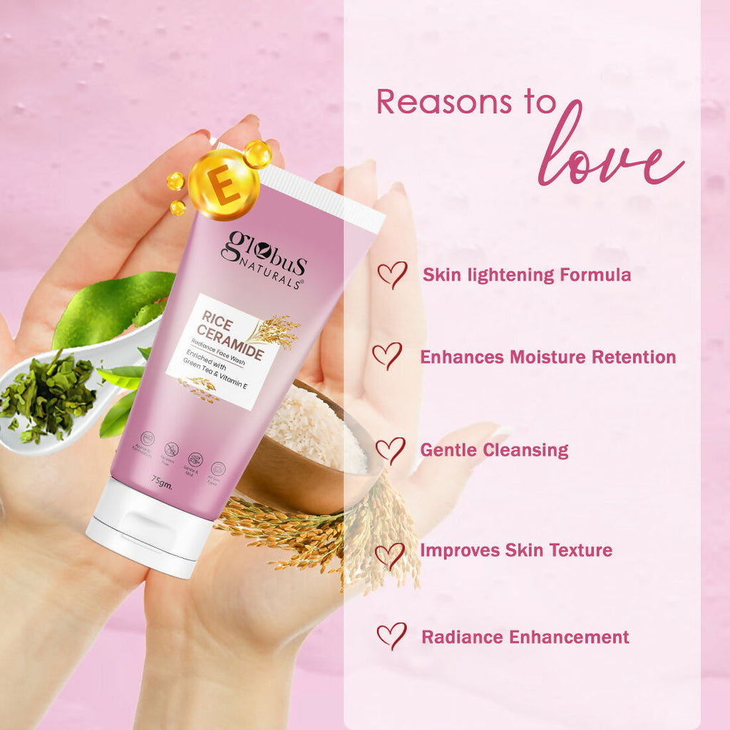 Globus Naturals Rice Ceramide Face Wash