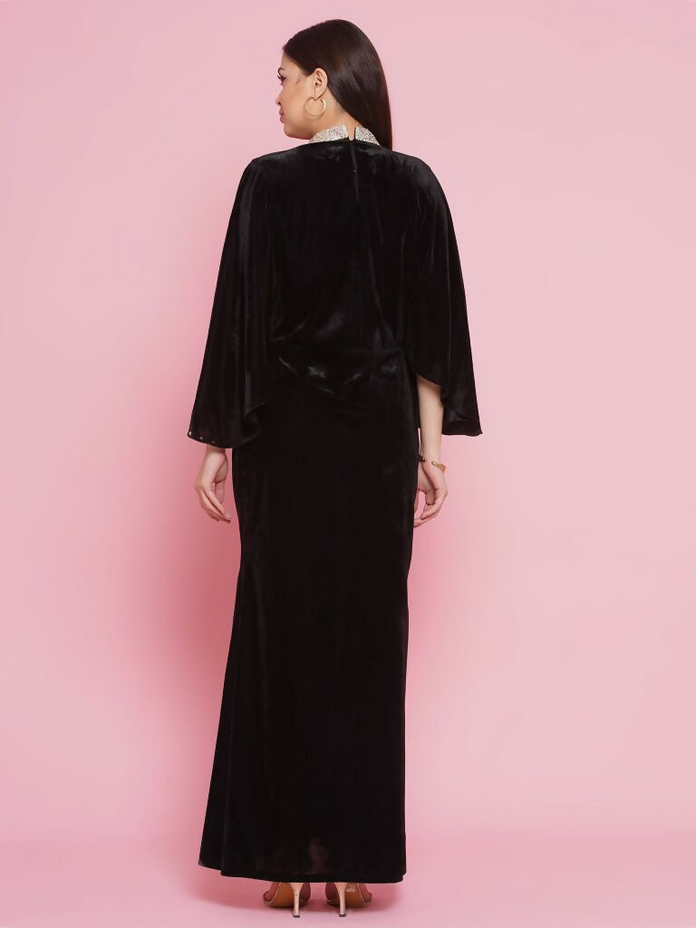 Joban Fashion Black Velvet Gown
