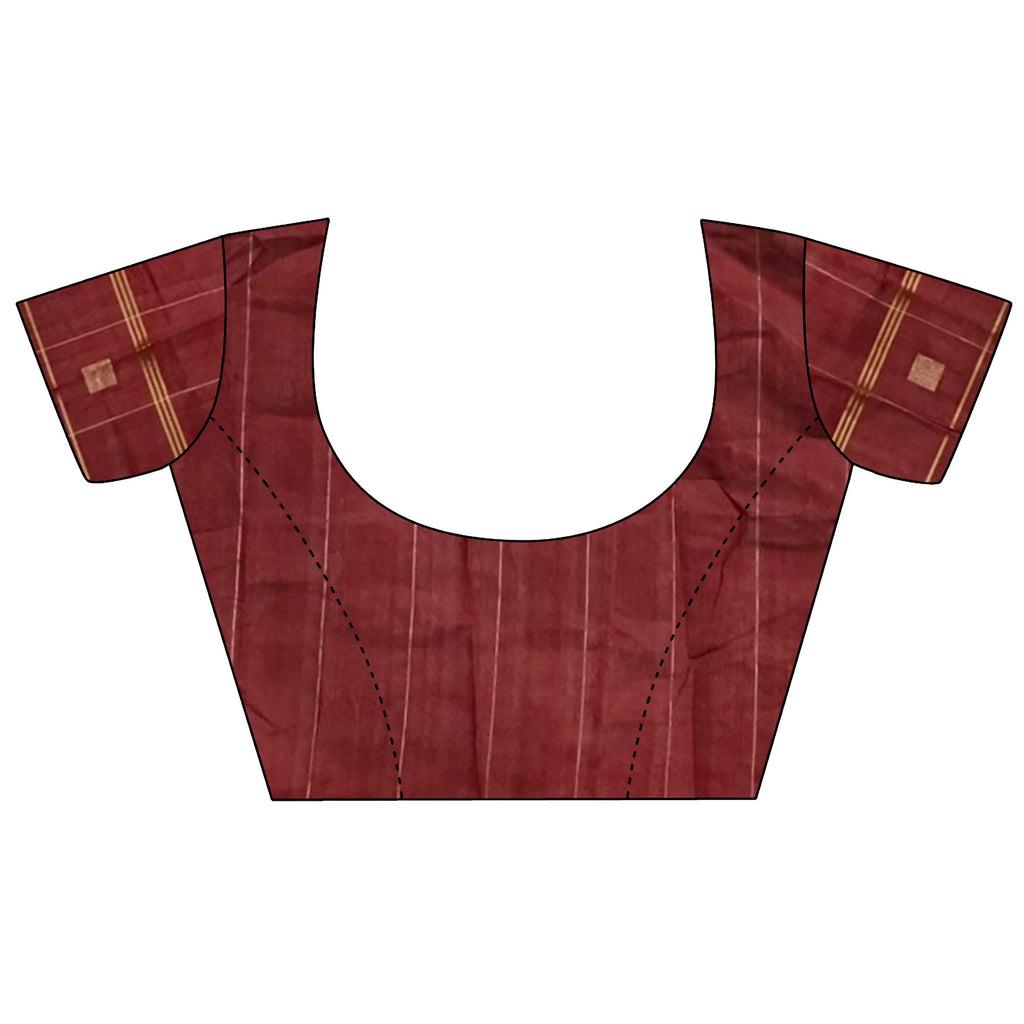 Joban Fashion Ivory Bhagalpuri Cotton Silk Stripes/Box Saree